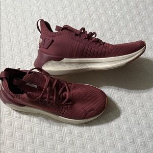 Puma Women's Athletic Shoes in Burgundy and White